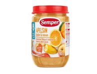 Bananų ir obuolių tyrelė SEMPER, nuo 8 mėn., 190 g