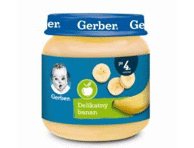 Bananų tyrelė GERBER (nuo 4 mėn.), 125 g