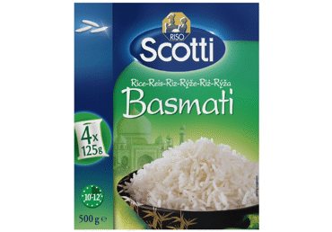 BASMATI ryžiai RISO SCOTTI, 500 g, 4 x 125 g