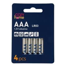 Baterijos COZY HOME AAA 1,5 V LR03, 4 vnt