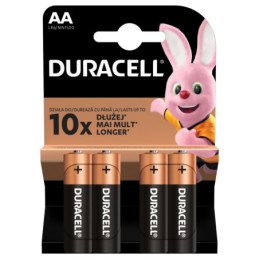 Baterijos DURACELL, AA, LR06, 4 vnt