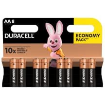 Baterijos DURACELL AA, LR6, 8 vnt