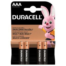 Baterijos DURACELL, AAA, LR03, 4 vnt
