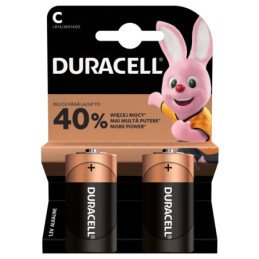 Baterijos DURACELL, C, LR14, 2 vnt