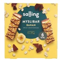 Batonėliai su bananais SALLING, 6 x 25 g