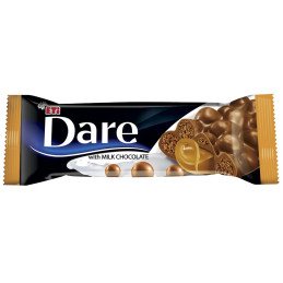 Batonėlis Dare Caramel, su karamele ir dribsniais, 28 g