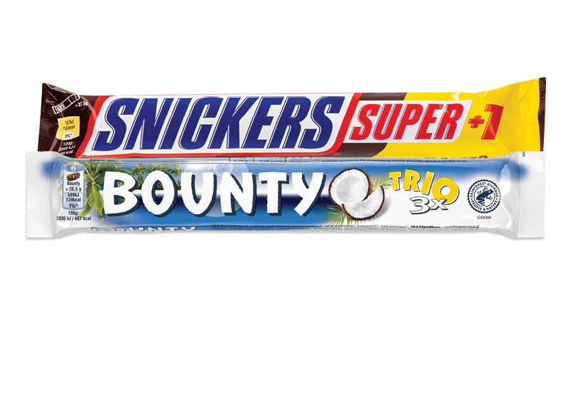 Batonėlis SNICKERS ar BOUNTY TRIO, 85 g