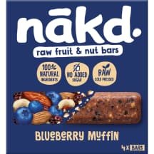 Batonėlis su mėlyn. BLUEBERRY MUFFIN, 4 x 35 g
