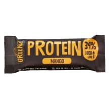 Batonėlis su šokol. GREENZ PROTEIN MANGO, 32 g