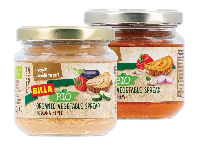 BILLA BIO daržovių užtepėlė, 180 g