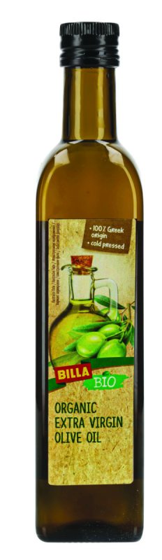 BILLA BIO ypač grynas alyvuogių aliejus, 0.5 l