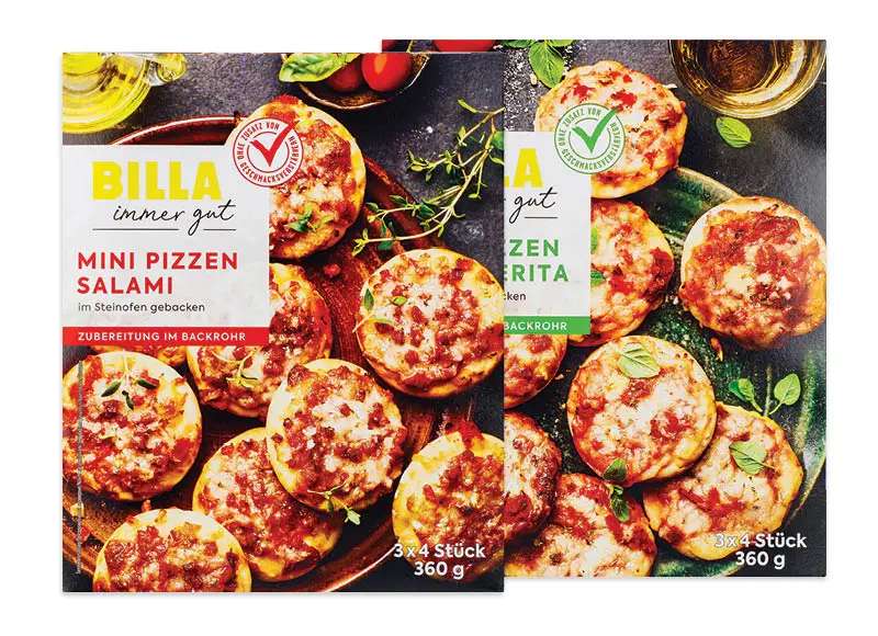 BILLA MINI šaldytos picos, 350 g