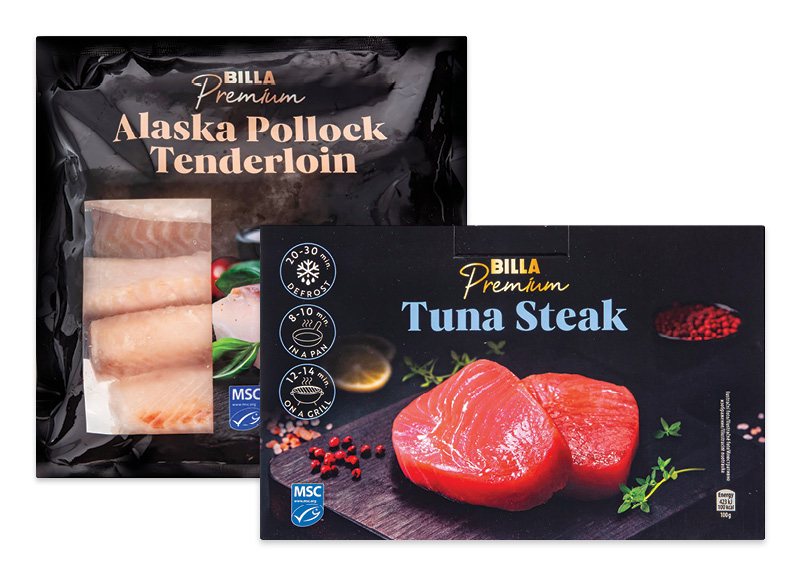 BILLA PREMIUM aliaskinėms menkėms ar tunams, 250 g