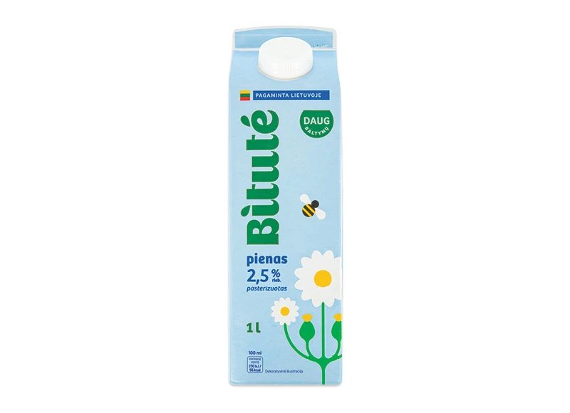 BITUTĖ pienas, 1 l