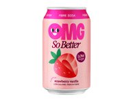 Braškių skonio gaivusis gėrimas OMG So better, 330 ml