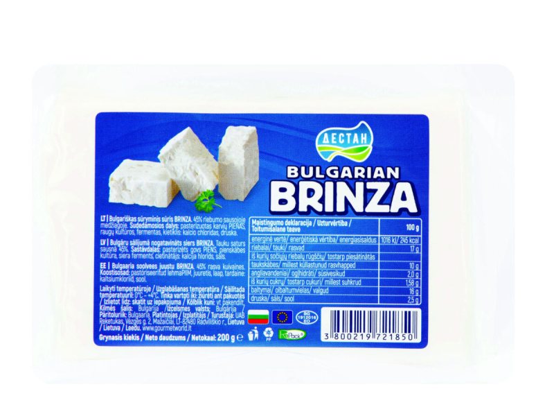 Bulgariškas sūryminis sūris BRINZA, 43% rieb.s.m., 200 g