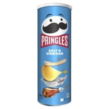 Bulvių trašk. PRINGLES SALT & VINEGAR, 165 g
