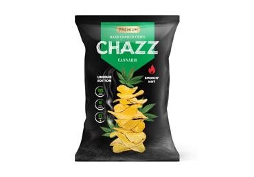 Bulvių traškučiai CHAZZ, kanapių ir Chalapos paprikų skonio, 90 g