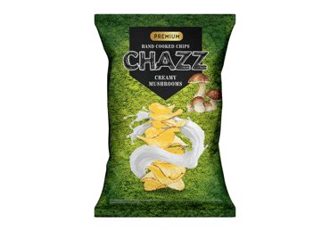 Bulvių traškučiai CHAZZ, miško grybų skonio, 90 g