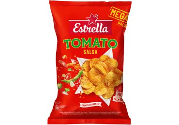 Bulvių traškučiai ESTRELLA, aštrių pomidorų skonio, 250 g