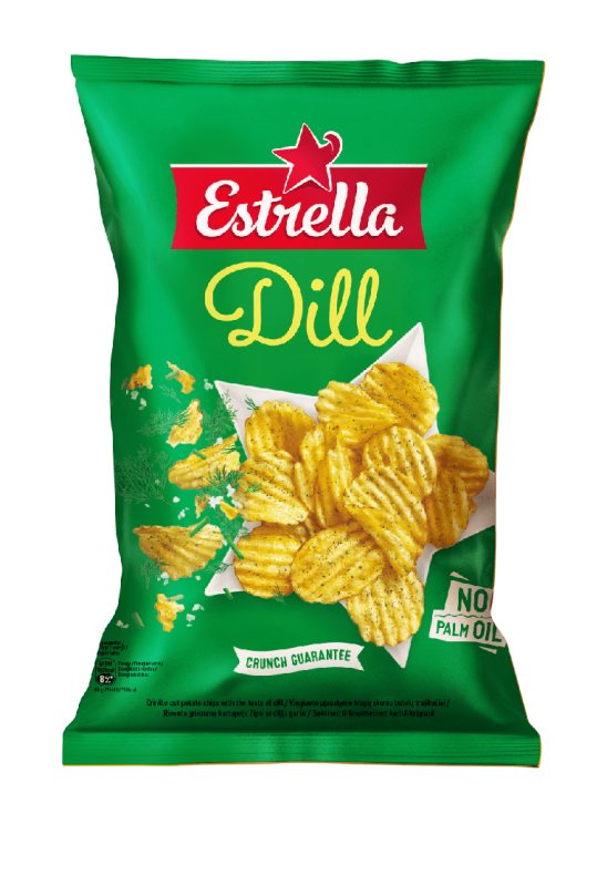 Bulvių traškučiai ESTRELLA, krapų skonio, 130 g