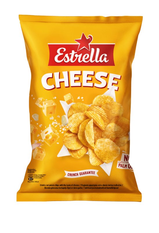 Bulvių traškučiai ESTRELLA, sūrio skonio, 130 g