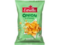 Bulvių traškučiai ESTRELLA, svogūnų ir sūrio skonio, 350 g