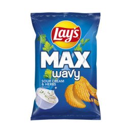 Bulvių traškučiai LAY'S WAVY grietinės sk., 120 g