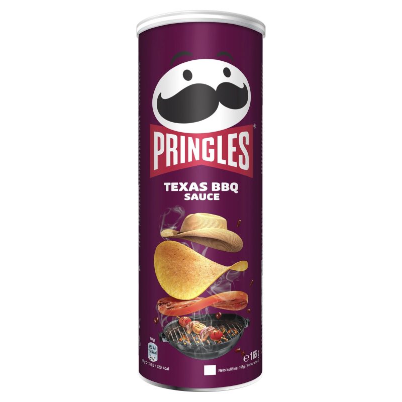 Bulvių traškučiai PRINGLES Barbeque, 165 g