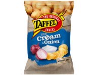 Bulvių traškučiai TAFFEL, grietinės ir svogūnų skonio, 130 g