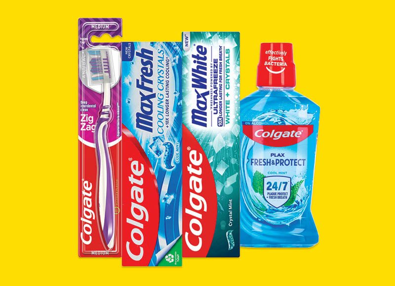 Burnos priežiūros priemonėms COLGATE