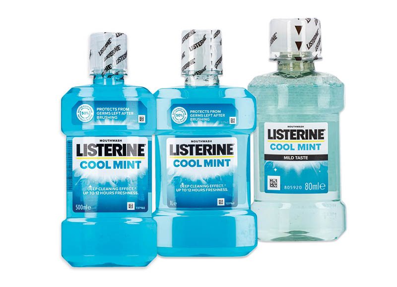 Burnos priežiūros priemonėms LISTERINE