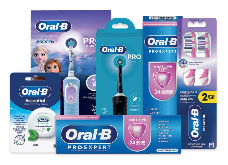 Burnos priežiūros priemonėms ORAL-B