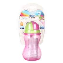 Buteliukas su šiaud. CANPOL, 1vnt., 370 ml