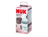 Buteliukas su sil. žinduku NUK PERFECT MATCH S, 0+mėn., 1 vnt., 150 ml