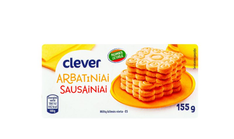 CLEVER arbatiniai sausainiai, 155 g