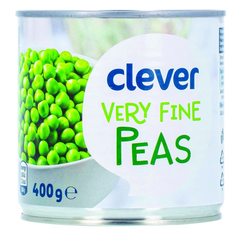 CLEVER konservuoti žalieji žirneliai, 400 g