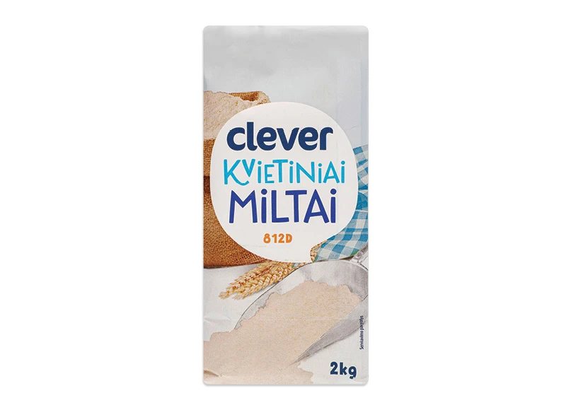 CLEVER kvietiniai miltai, 2 kg
