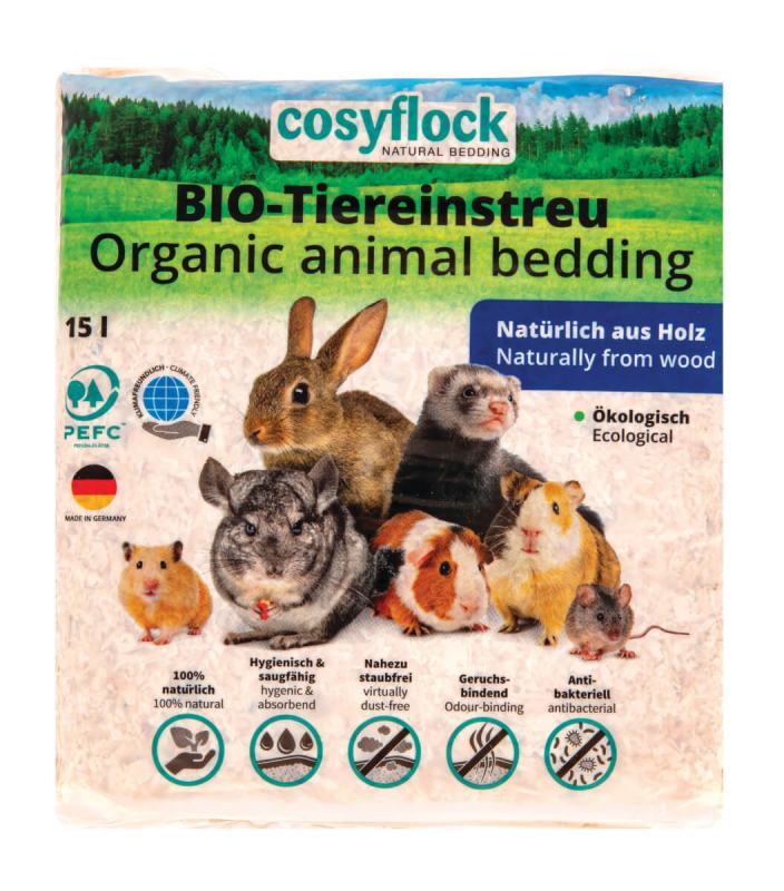 COSYFLOCK BEDDING LITTER /0,9KG),PJUVENOS GRAUŽIKAMS, 15 l
