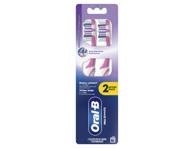Dantų šepetėlis ORAL-B Pro-3DWhite, Whitening Clean, Medium, balti šereliai, 2 vnt