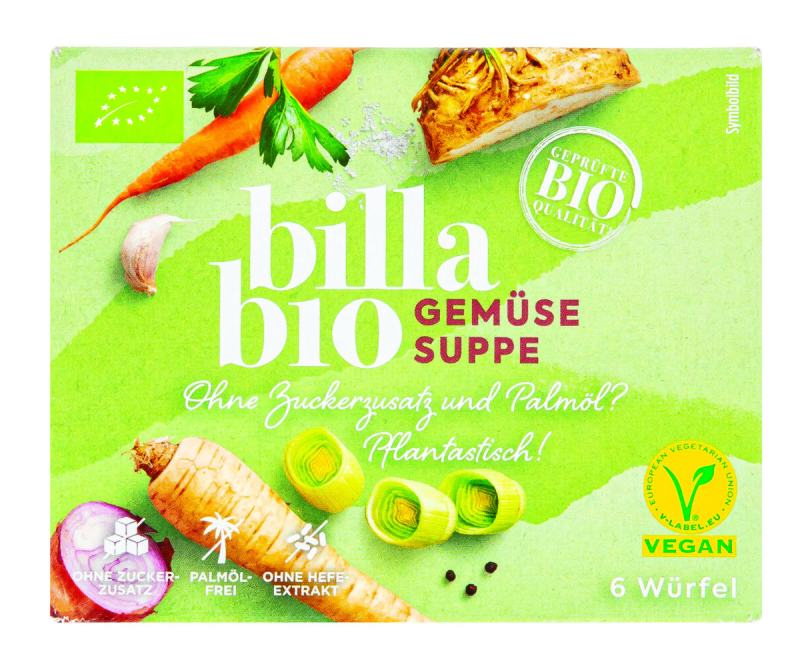 Daržovių sultinio kubeliai BILLA BIO, 66 g