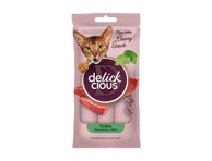 Delickcious™ Kreminiai skanėstai tuno skonio su alijošiumi. Pašaro papildas suaugusioms katėms, 60 gr