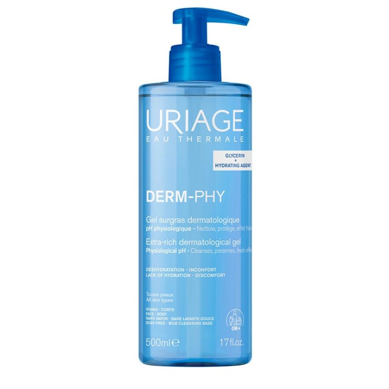 Dermatologinė prausimosi želė Uriage Extra-Rich Dermatological Gel, 1000 ml