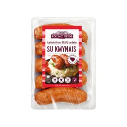 GRAFŲ karštai rūk. dešrelės su kmynais, 400 g