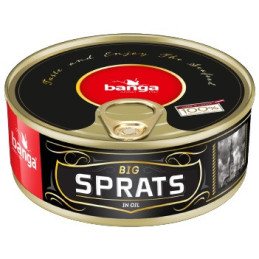 Dideli šprotai aliejuje BANGA, 240 g