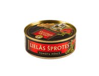 Didieji šprotai aliejuje pomidorų padaže BRIVAIS VILNIS, 240 g