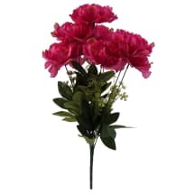 Dirbtinių bijūnų puokštė, raud., AW26, 55 cm