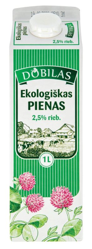 >DOBILAS EKOLOGIŠKAS PIENAS 2,5 % RIEB., 1 l