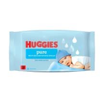 Drėgnos servetėlės HUGGIES PURE, 48 vnt