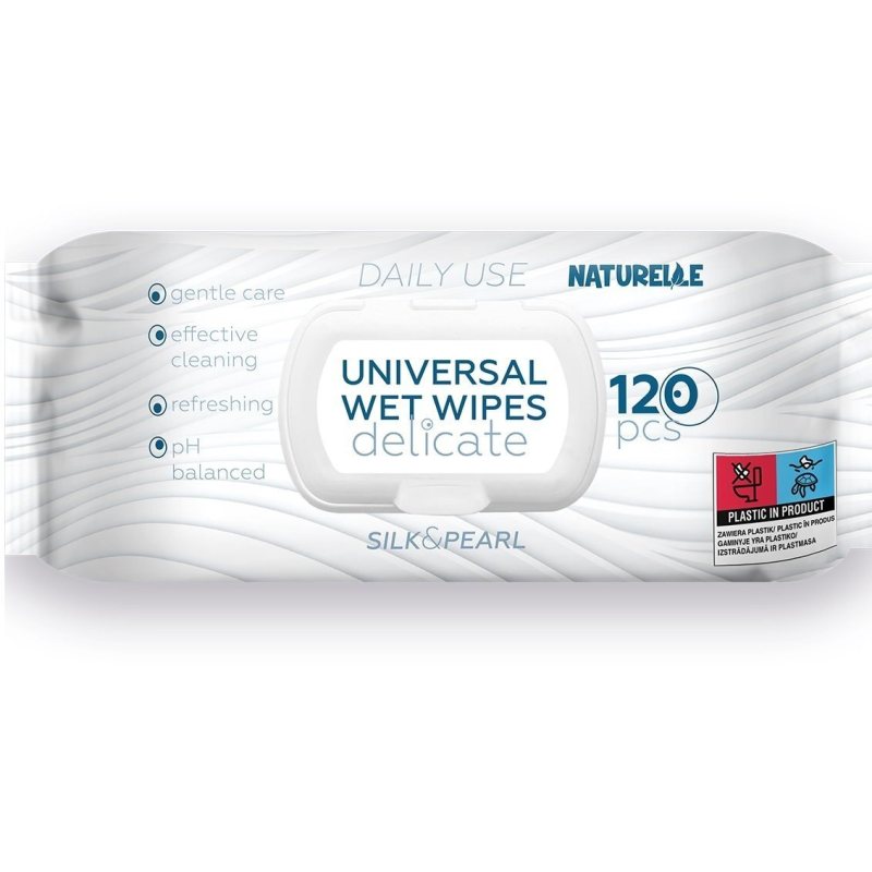 Drėgnos servetėlės NATURELLE Delicate, 120 vnt